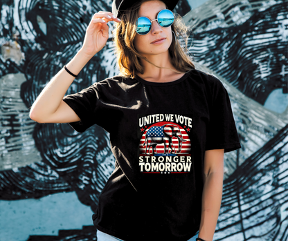 Premium United We Vote Unisex Cotton Crew Tshirt