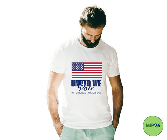 United We Vote Premium Unisex Cotton Crew Tshirt