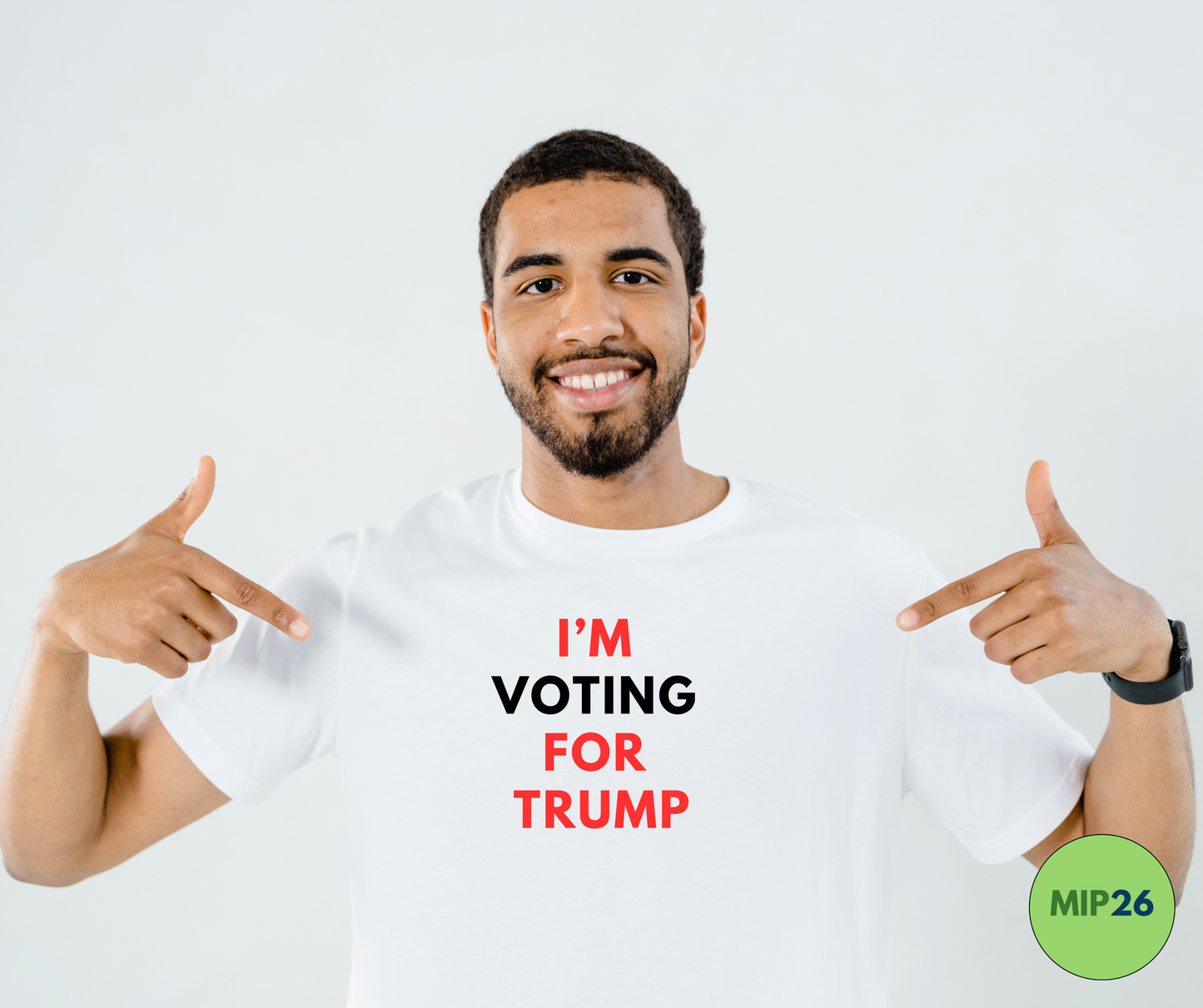 I'M VOTING FOR TRUMP Unisex Cotton Crew Tee