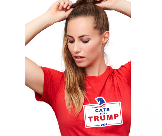 Cats For Trump Unisex Cotton Crew Tee