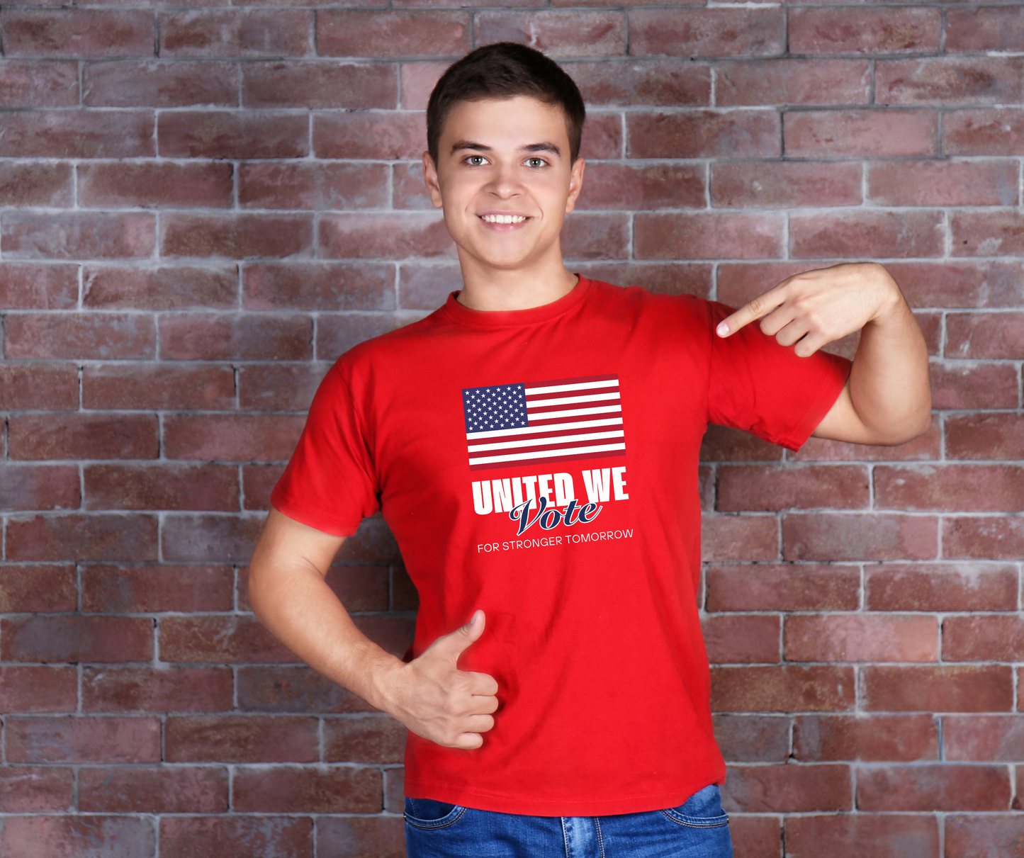 United We Vote Premium Unisex Cotton Crew Tshirt