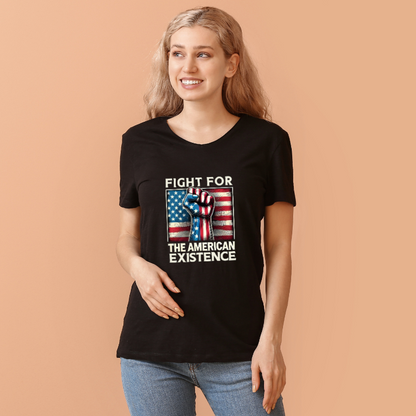 "Fight for the America Existence" Premium Unisex Cotton Crew Tshirt