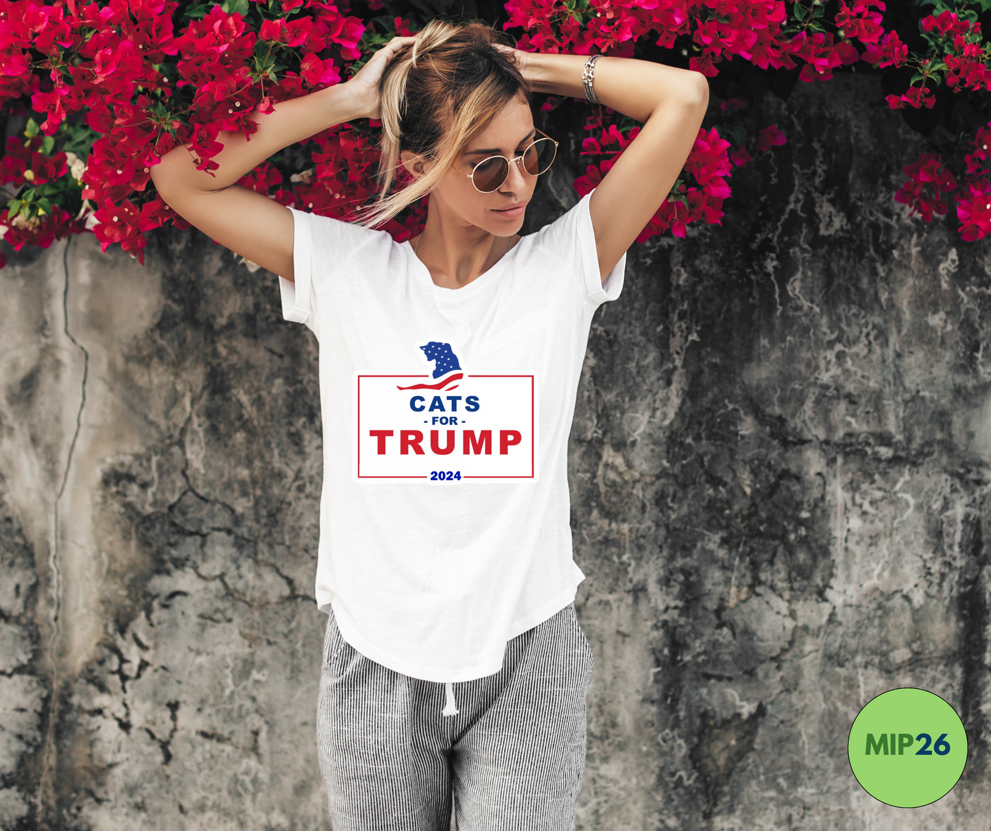 Cats For Trump Unisex Cotton Crew Tee