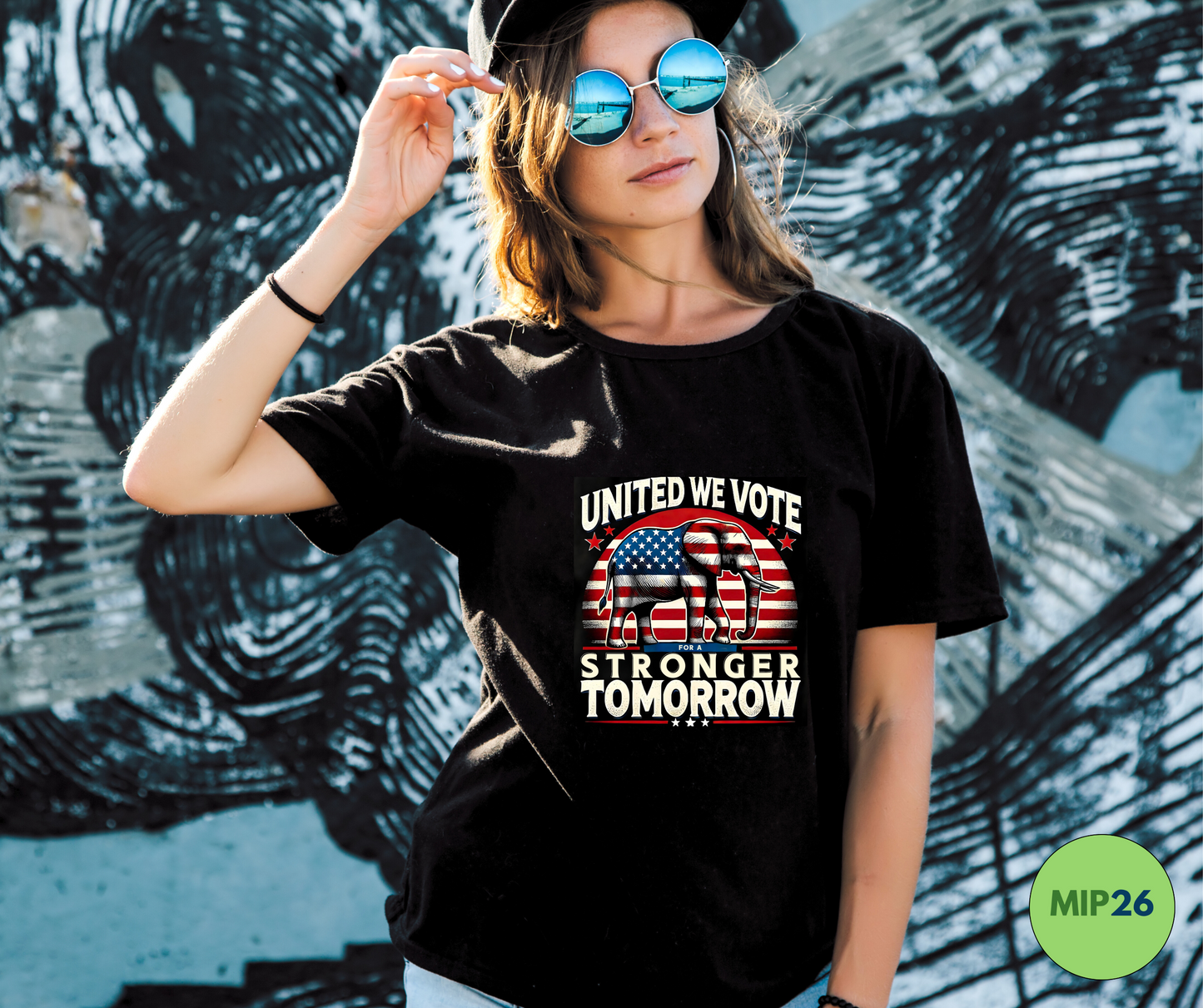 Premium United We Vote Unisex Cotton Crew Tshirt